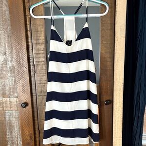 Style Rack Navy and White Striped Dress